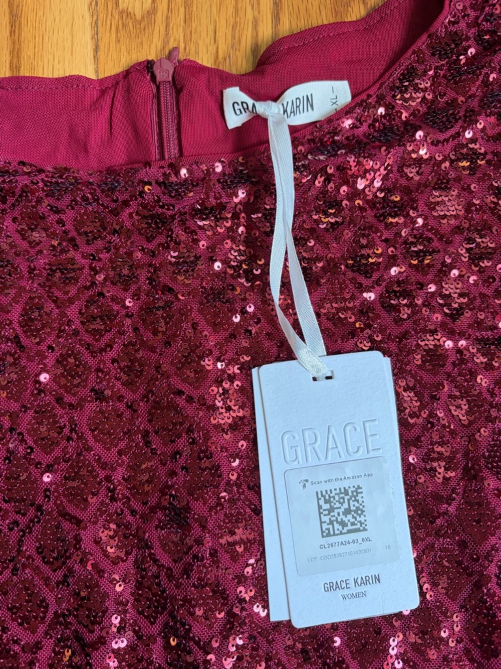 GRACE KARIN Sequin Dress for Women. Wedding Formal Chiffon Evening Gown. Size:XL - Picture 6 of 8